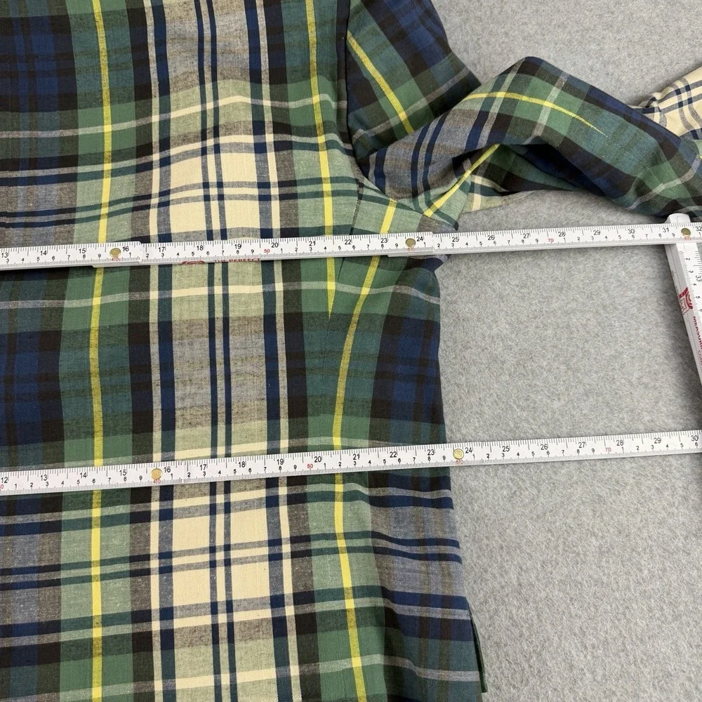 Vintage Brooks Brothers Plaid Sport Coat Blazer USA Preppy Ivy 46R 80s